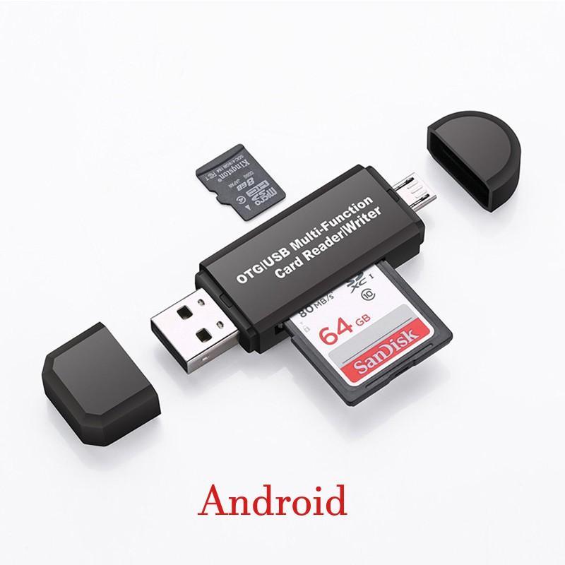 Đầu Đọc Thẻ Nhớ 3 Trong 1 Đa Năng Cho iPhone Type-c Micro USB/ Micro SD / SD Phù Hợp Cho Điện Thoại Thông Minh