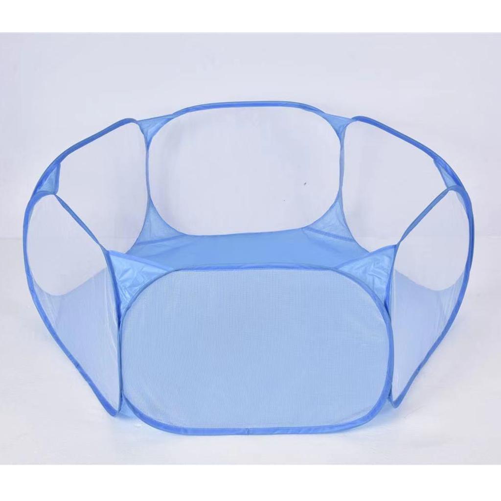 Set of 2 Small Pet Pen Cage f/ Hamster Rabbit Chinchilla Squirrel Black/Blue