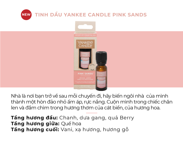 Tinh dầu Yankee Candle - Pink Sands (15ml)