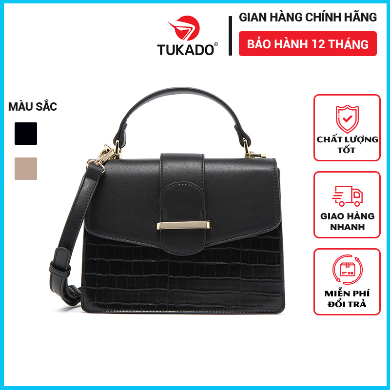 Túi Xách Nữ Đeo Chéo Chính Hãng MICOCAH Dáng Công Sở Thời Trang Phối Vân Da Rắn Siêu Đẹp MC06 -