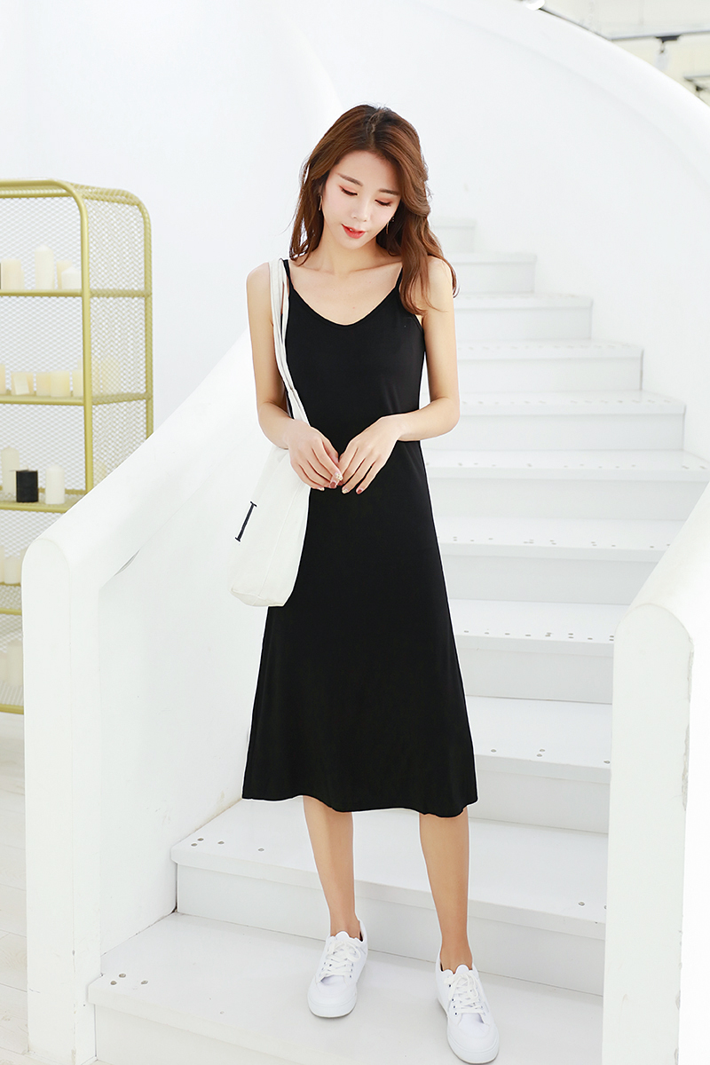 đầm thun nữ thiết kế 2 dây B09