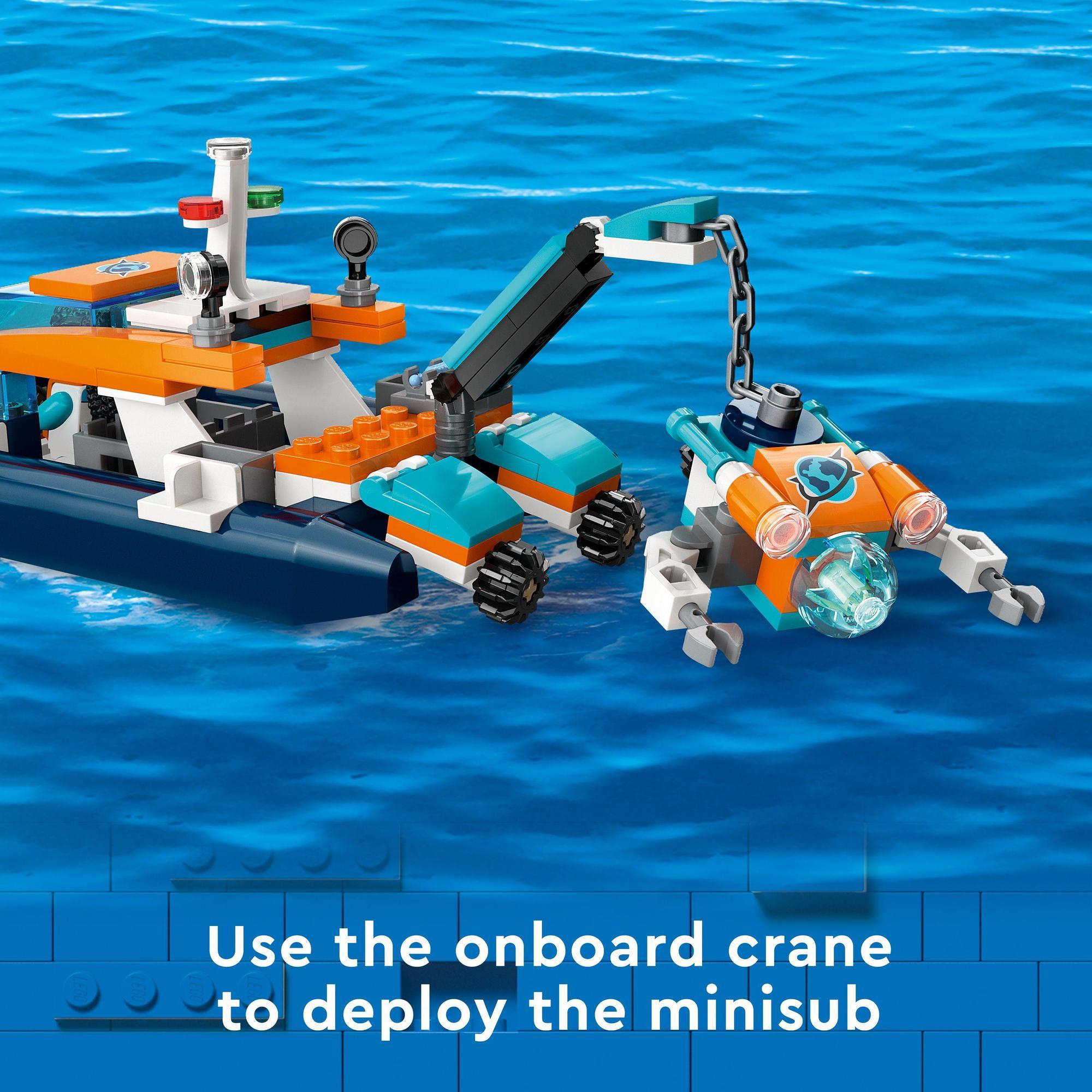 LEGO City 60377 Đồ chơi lắp ráp Tàu lặn thám hiểm (182 chi tiết)