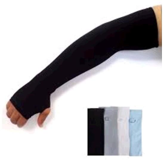 Găng tay chống nắng xỏ ngón Aqua-X Let's Slim (Đen)