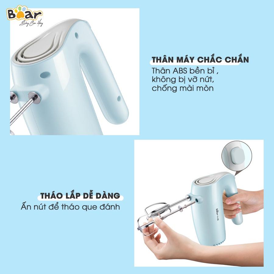 Máy đánh trứng cầm tay Bear DDQ-B02P5 thiết kế nhỏ gọn, tích hợp 5 tốc độ- Hàng chính hãng