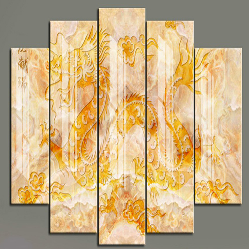 Bộ 5 - Tranh treo tường - Trang trí phòng khách/Rồng 3D/Gỗ MDF Hàn Quốc/Chống ẩm mốc, mối mọt 9