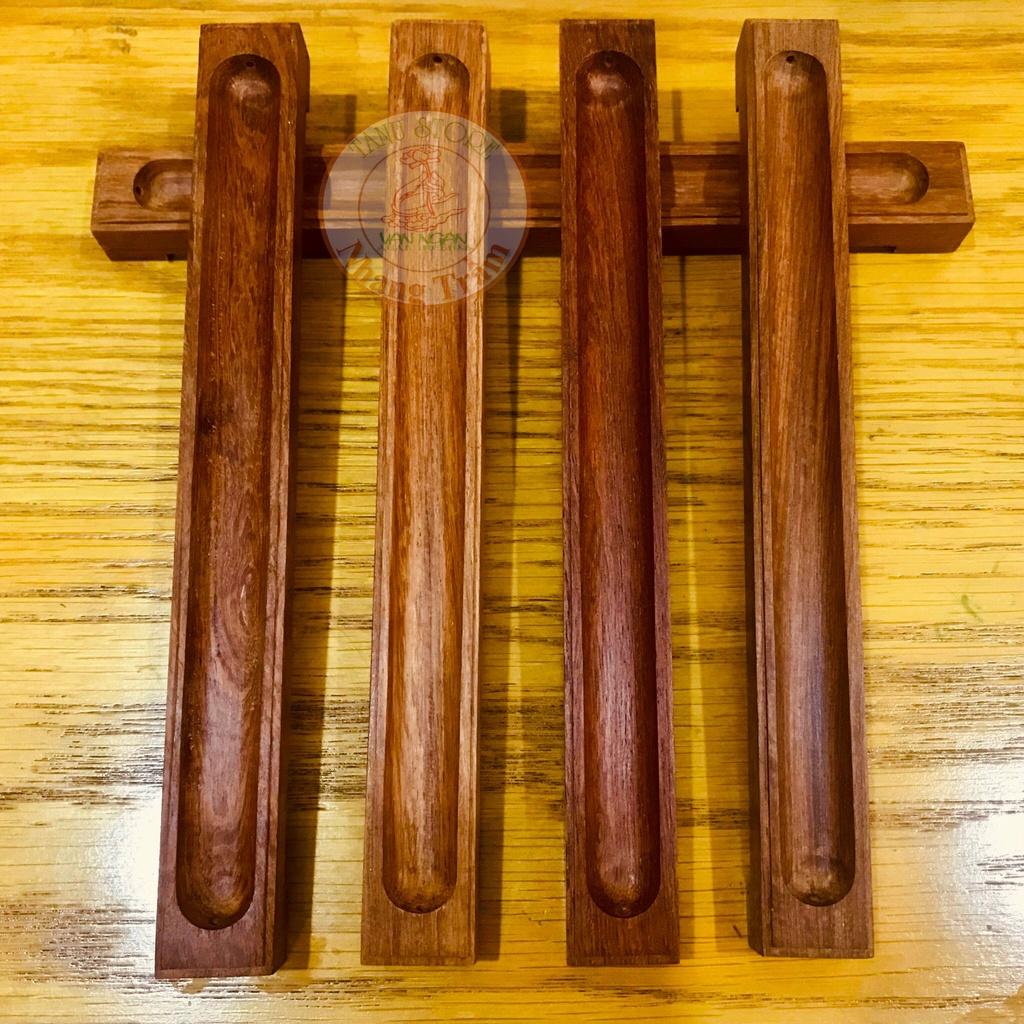 ĐẾ VUÔNG BẰNG GỖ HƯƠNG CẮM NHANG TRẦM (MẪU 1) - BỀN ĐẸP, TIỆN LỢI VÀ DỄ SỬ DỤNG