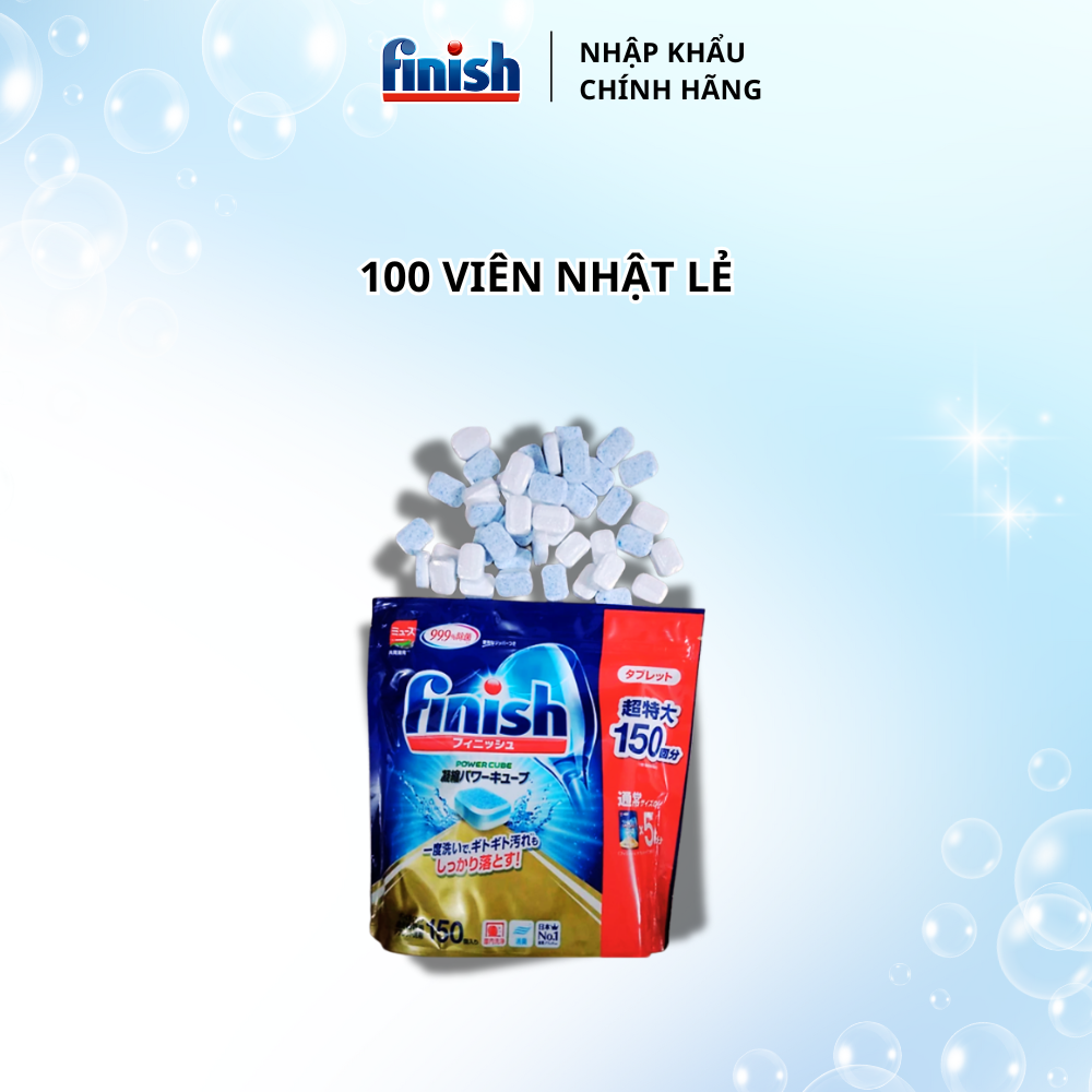 Viên rửa bát chén Finish All in 1 Hộp 100 viên( OEM )