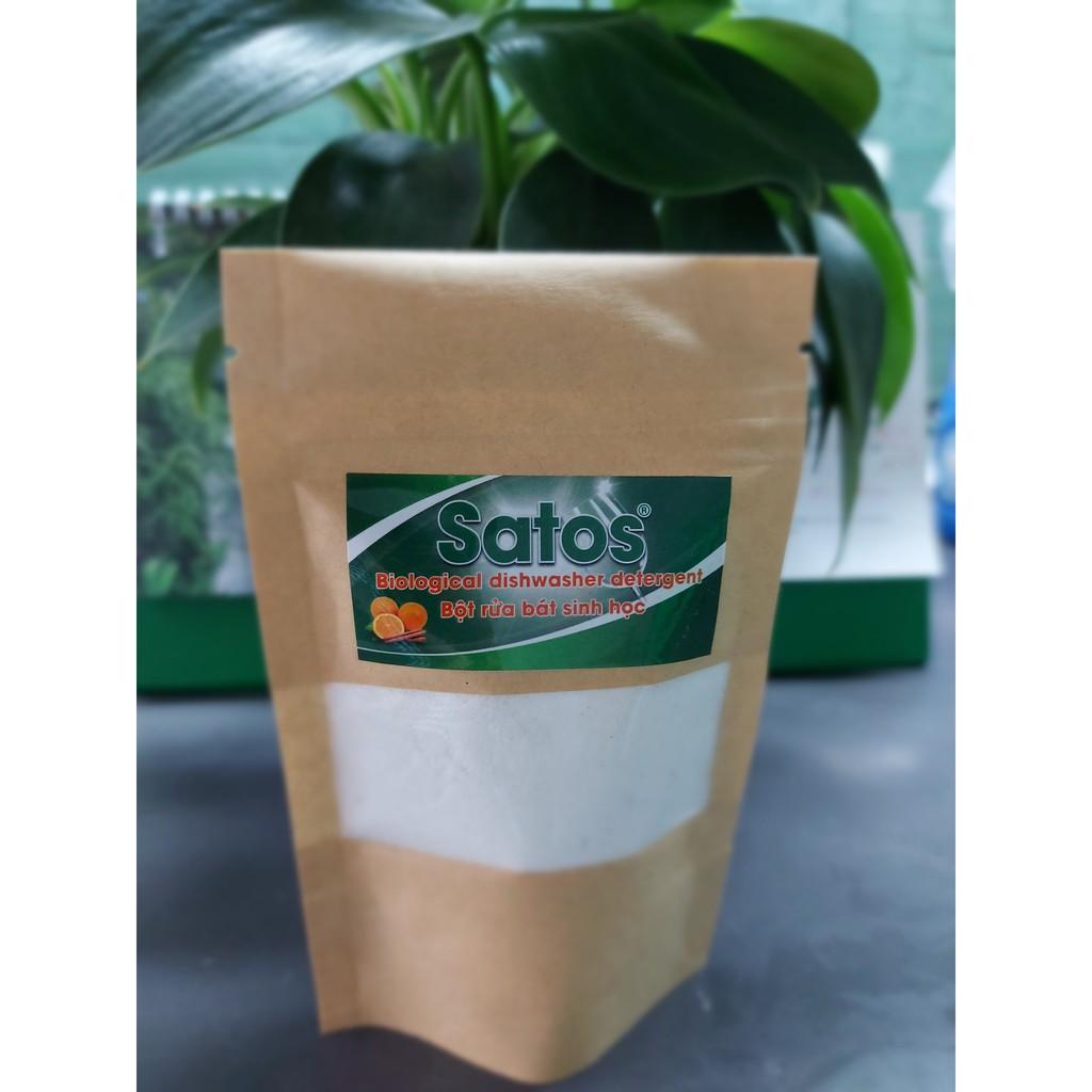 BỘT RỬA BÁT SINH HỌC SATOS - 80g , sạch cho bát, tốt cho sức khỏe. Dành cho các loại máy rửa bát Bosch, Teka, Nhật...