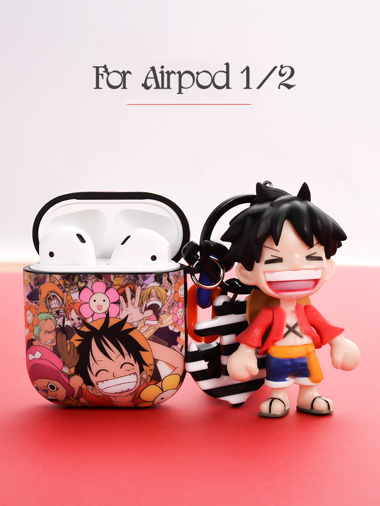 Bao Case Silicon Cho Tai Nghe Apple Airpods 6 món - Hình Monkey D. Luffy One Piece Đảo Hải Tặc