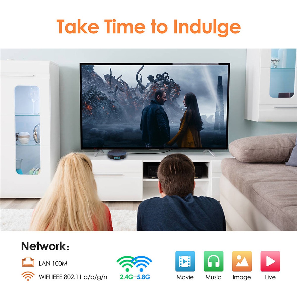 Smart Box Hk1 S905X2 Chip Android 8.1 Dual-Frequency Wifi Network Player Tv Box Memory Capacity:4G+32G Specification