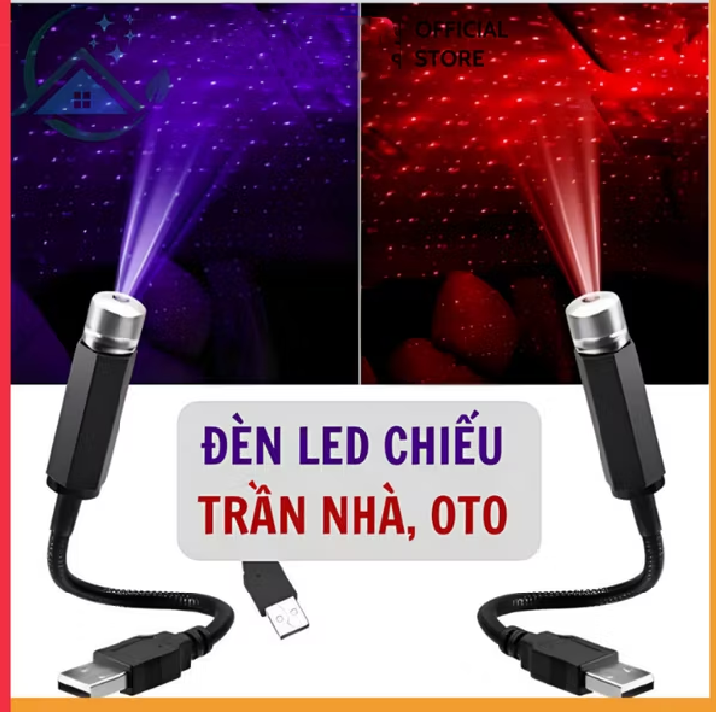 Đèn LED trang trí trần ôtô đèn ngàn sao thích hợp không gian nhỏ