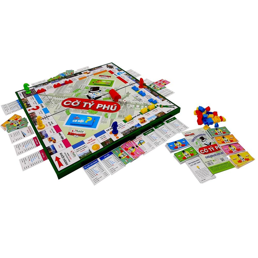 Cờ tỉ phú monopoly vui nhộn cao cấp, an toàn có chọn cỡ 31x31cm, 42x42cm chính hãng dododios