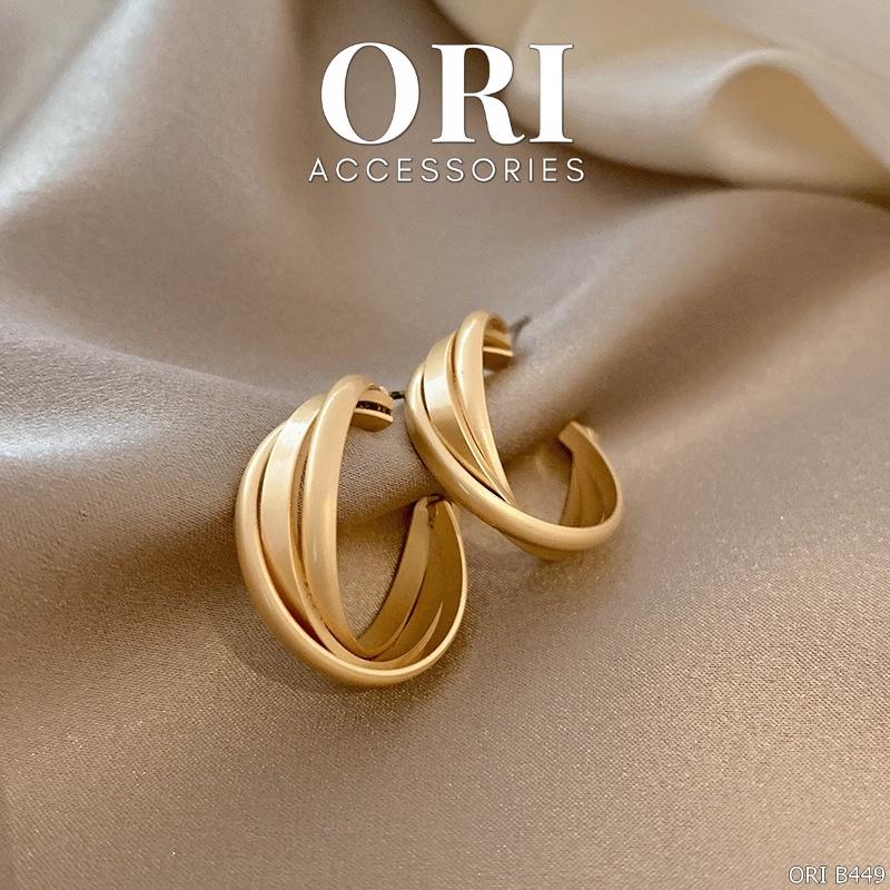 Khuyên tai Retro vòng xoắn Oriana sang trọng ORI ACCESSORIES B449