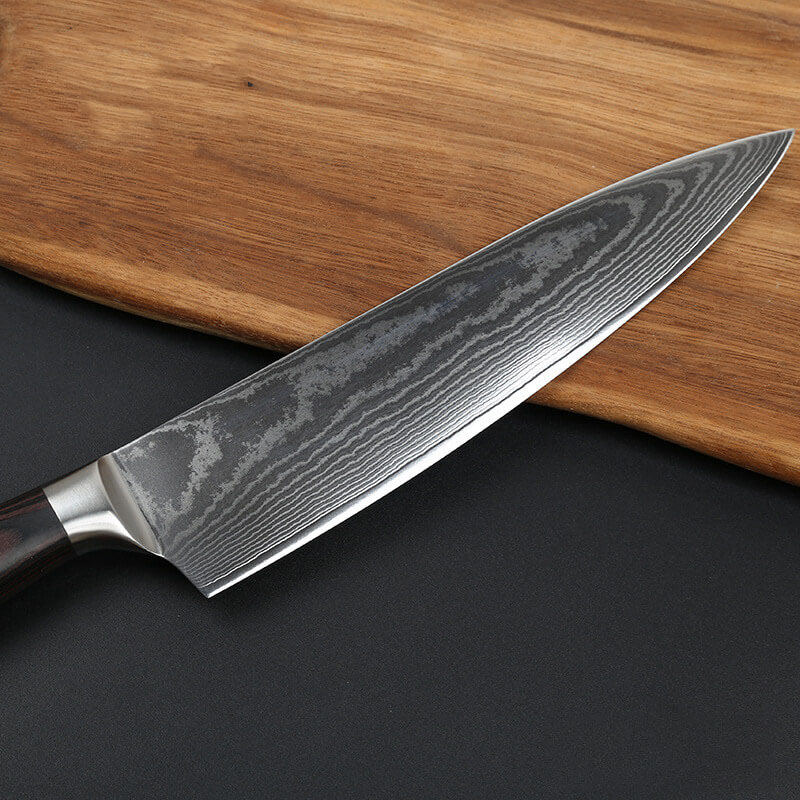 DAO BẾP NHẬT SASHIMI THÉP DAMASCUS MÃ LDT115