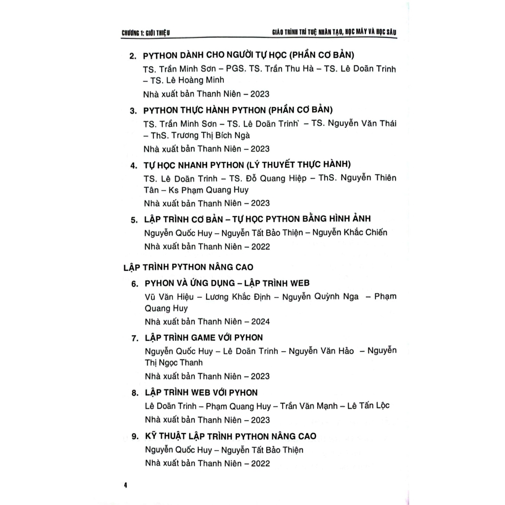 Sách - Giáo Trình Trí Tuệ Nhân Tạo, Học Máy Và Học Sâu - STK