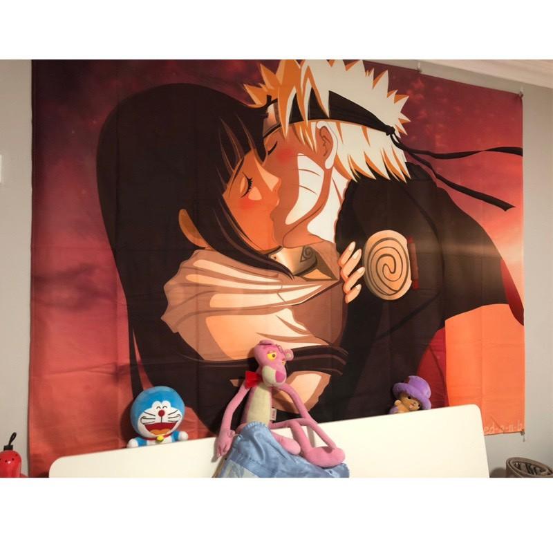 Tranh vải treo tường trang trí phòng, thảm decor hình naruto