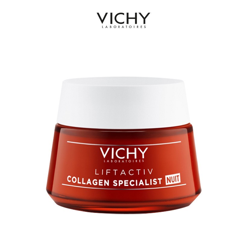 Kem dưỡng Vichy collagen trắng da mờ thâm nám ban đêm Liftactiv Collagen Specialist Night 50ml