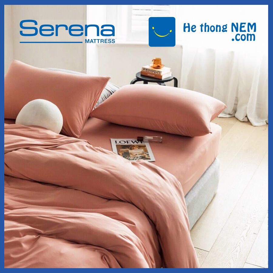 Bộ chăn ga gối SERENA cao cấp 5 món chăn ga gối Cotton Tici chần bông – Hệ Thống Nệm