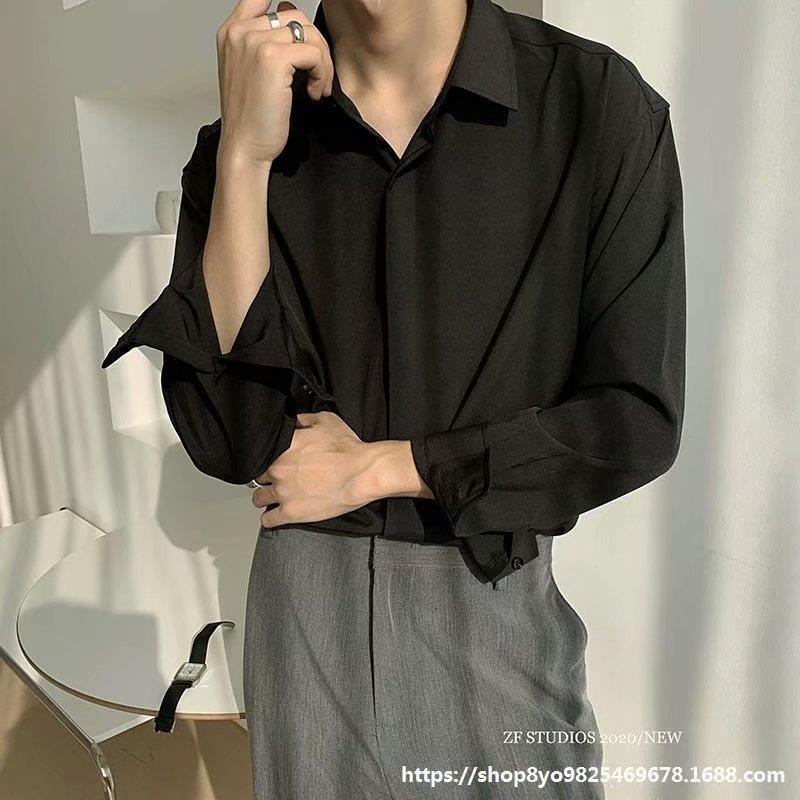 Áo Sơ Mi Nam Tay Dài Thời Trang Hàn Quốc Size M-2Xl