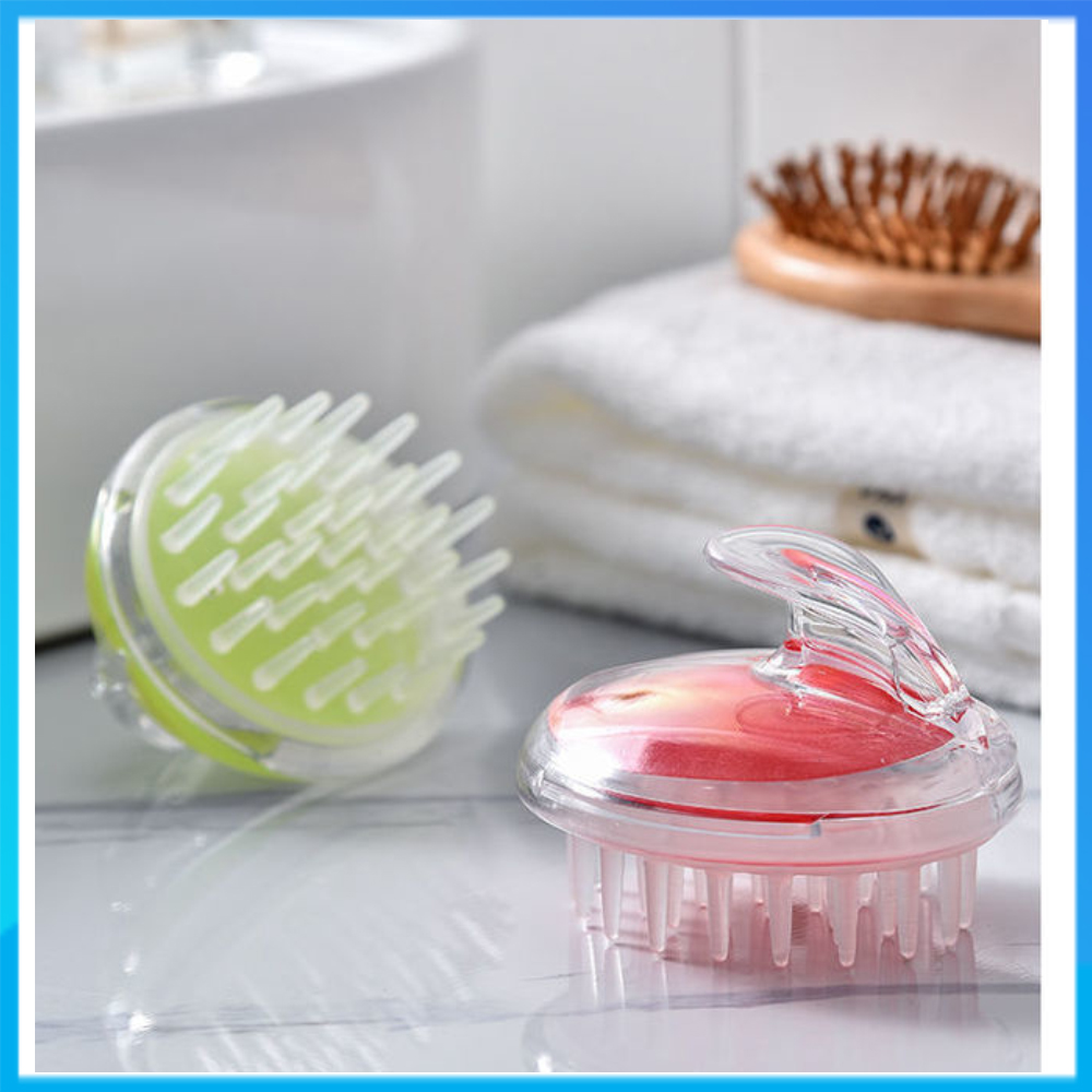 Lược gội đầu silicon mềm cao cấp, gội đầu masage thư giãn, bảo vệ da đầu và tóc, gai mềm thiết kế hiện đại, lược gội đầu green zone