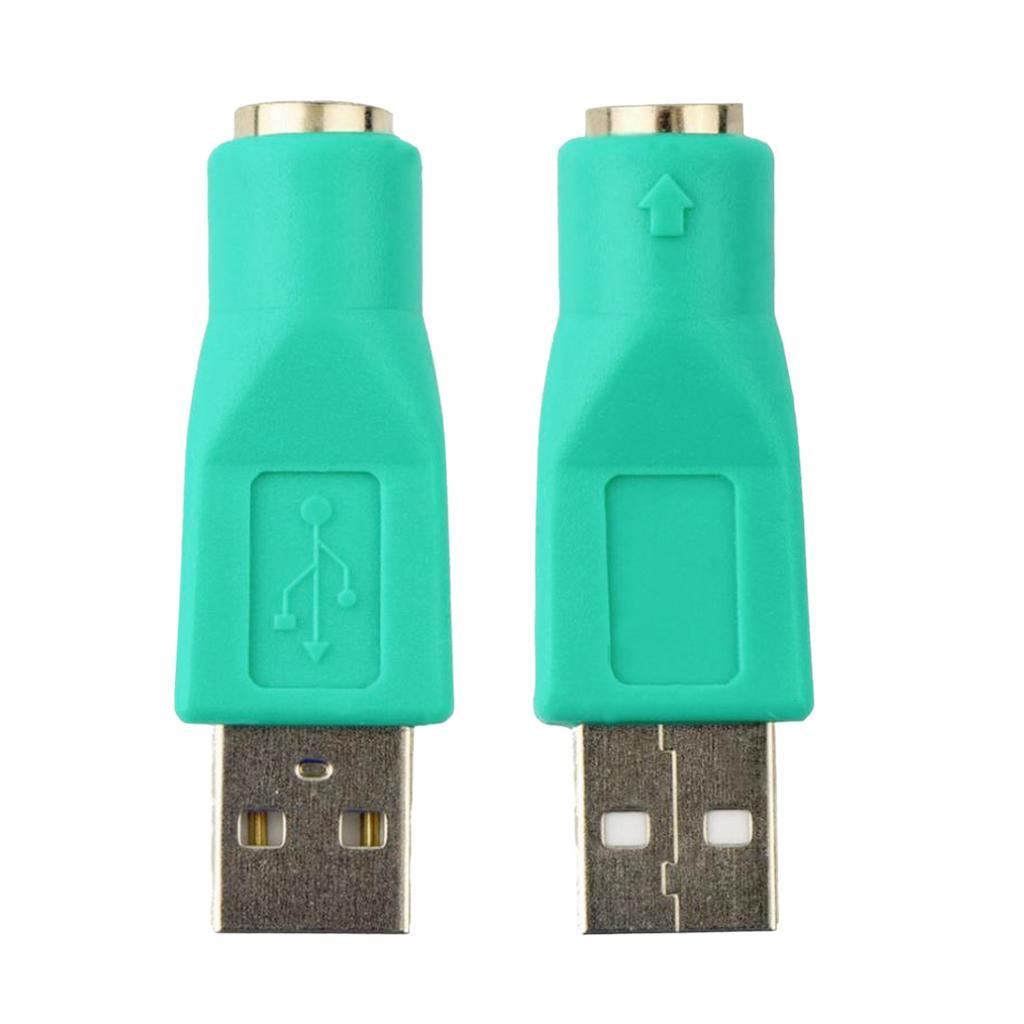 2x2x PS/2 Female to USB 2.0 Male Port Adapter Converter for PS2 Keyboard Mouse