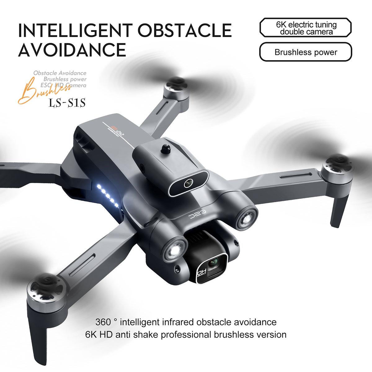S1S Mini Drone 4K Máy Ảnh Chuyên Nghiệp Máy Bay Không Người Lái Với Động Cơ Không Chổi Than Thông Minh Tránh Chướng Ngại Vật Máy Bay Không Người Lái RC Đồ Chơi Cho Bé Trai