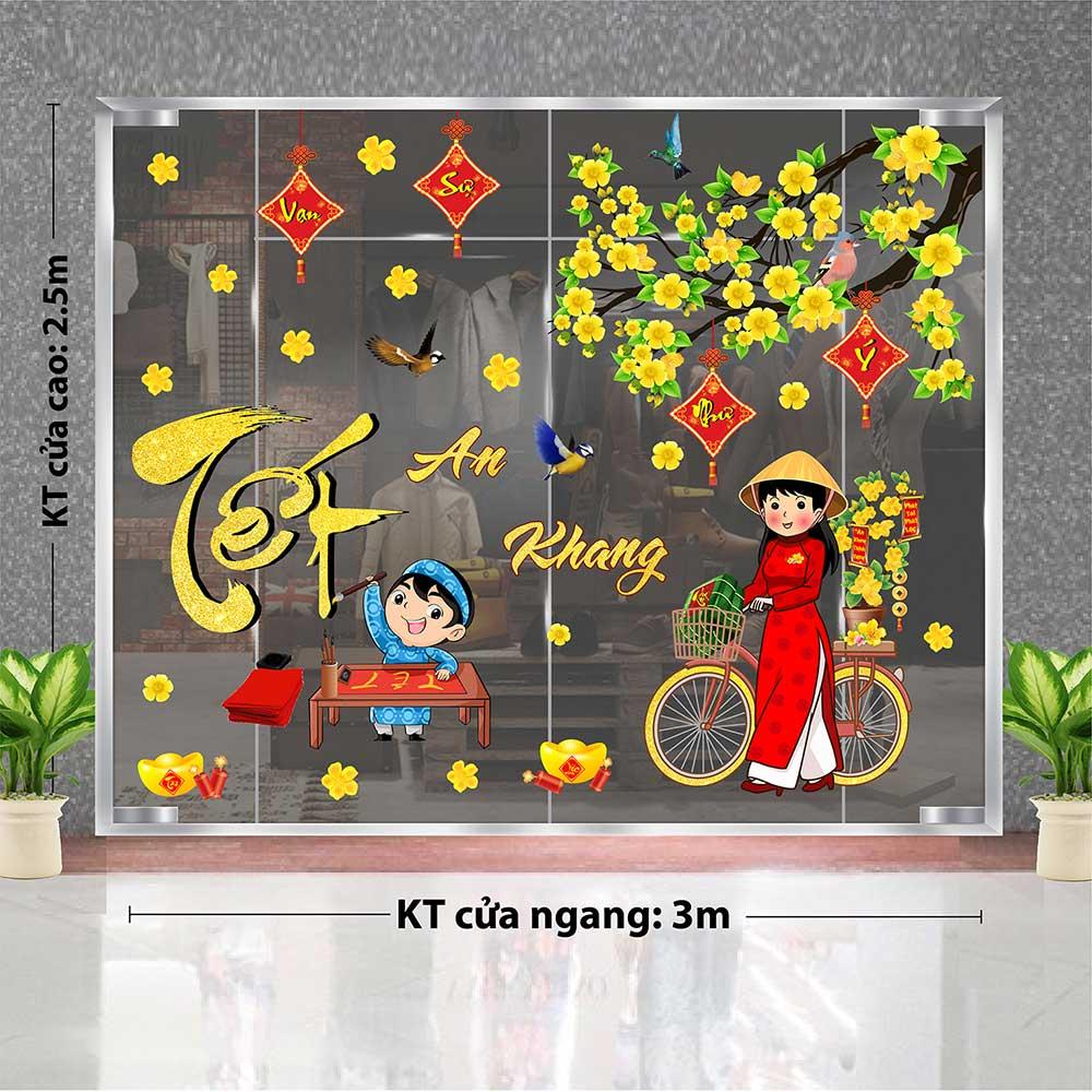 DECAL TRANG TRÍ TẾT 2023 COMBO SỐ 21