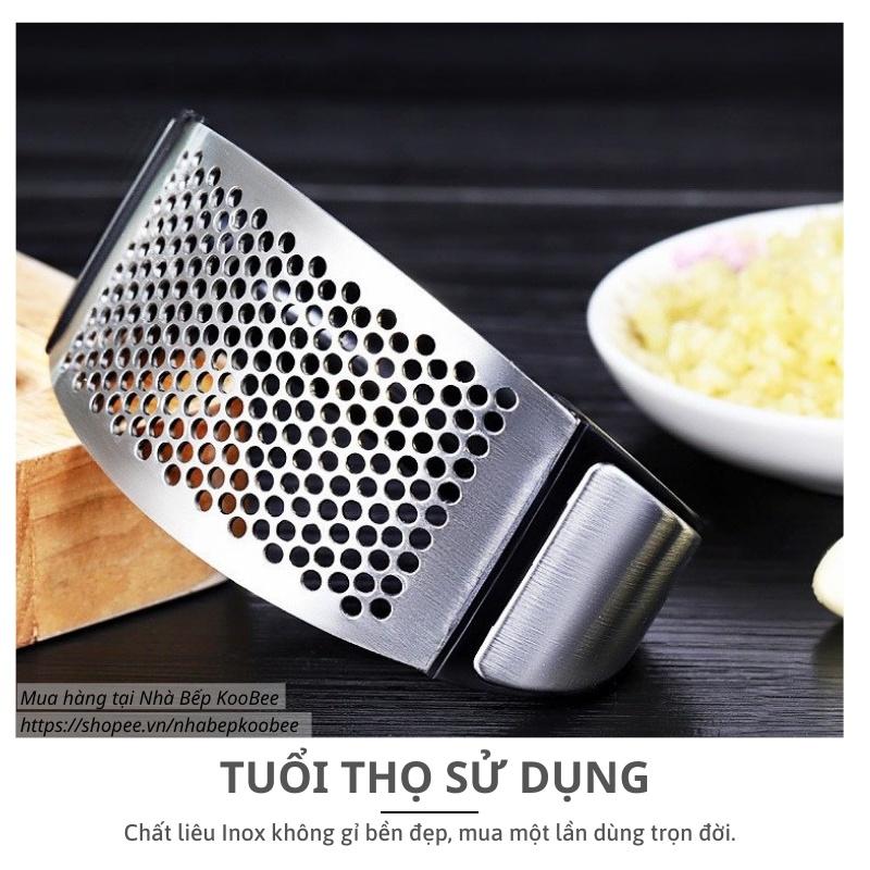 Dụng cụ nghiền tỏi cầm tay Inox cao cấp - Dụng cụ dập ép tỏi bằng tay thông minh KooBee (NB34)