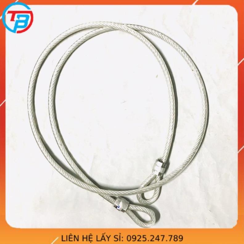 Dây cáp khoá xe bọc nhựa 10mm dài 0,6m, 2m, 3m, 5m, 10m