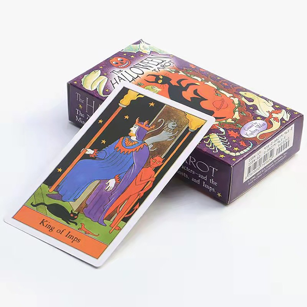 [Size Gốc] Bộ Bài The Halloween Tarot 78 Lá Bài 7x12 Cm Tặng Đá Thanh Tẩy