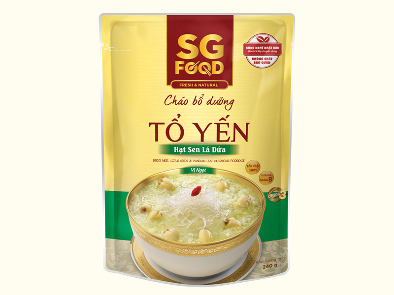 Cháo tươi Sai Gon food tổ yến hạt sen 240g