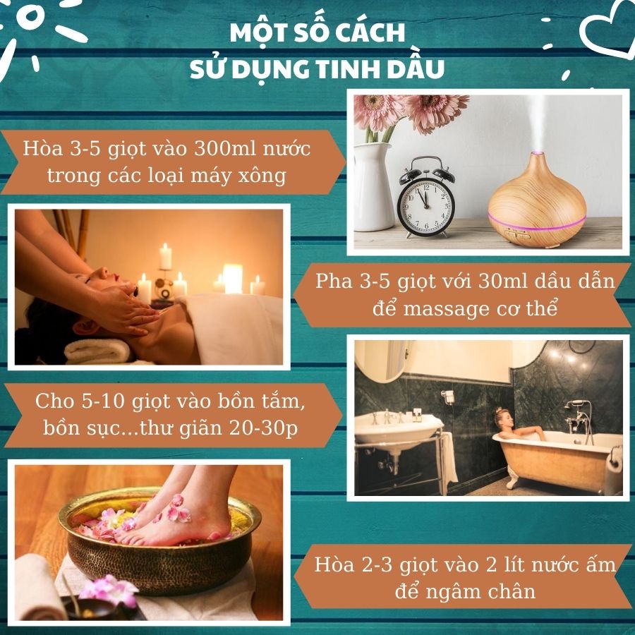 Tinh Dầu Thơm Phòng Nguyên Chất Thiên Nhiên 10ml Đuổi Muỗi Giảm Căng Thẳng Thư Giãn Xông Thơm Phòng, Khử Khuẩn, Bảo Vệ Sức Khỏe và Đuổi Muỗi