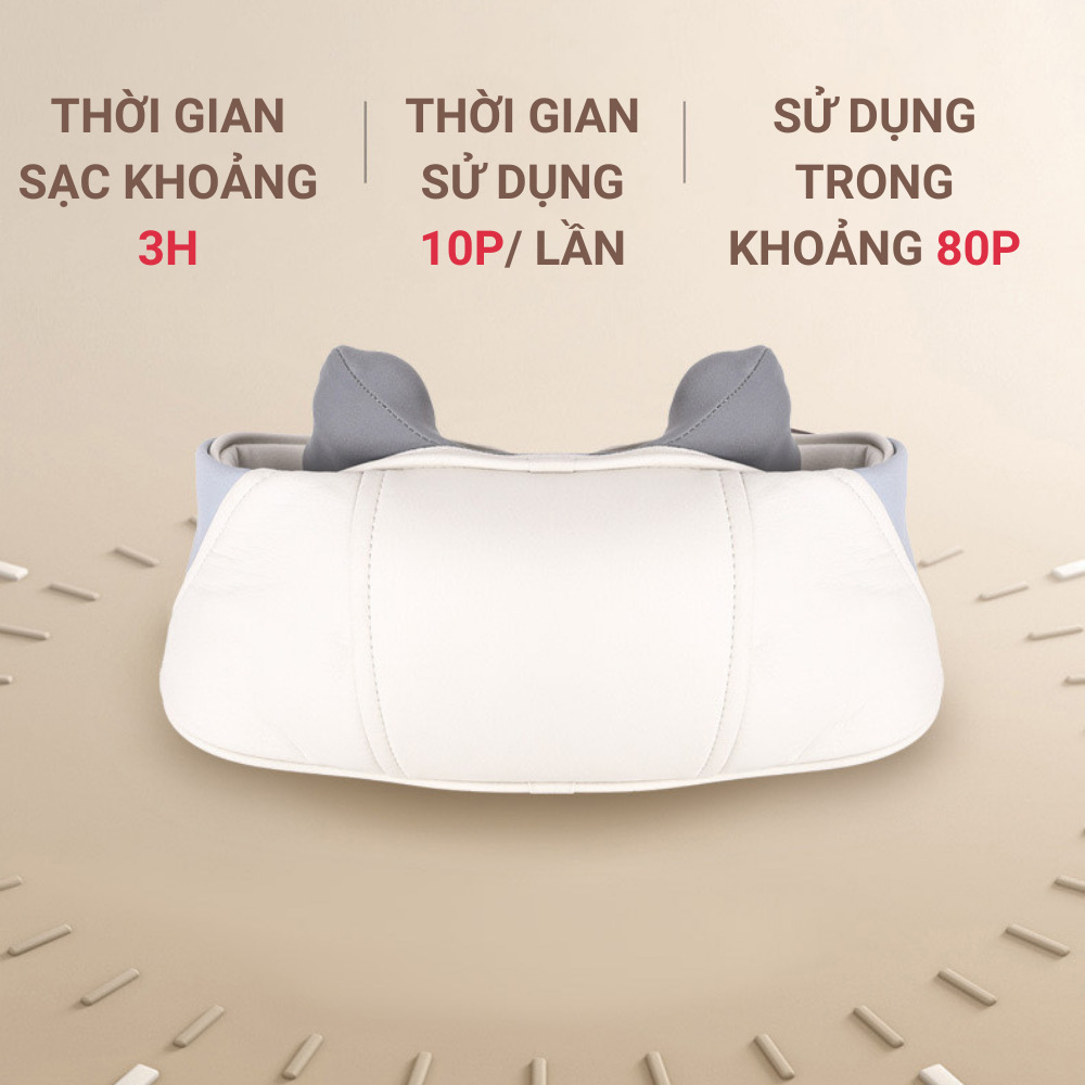 Máy Massage Cổ Vai Gáy RL-20, Con Lăn Silicon Không Gây Đau - Đai Massage Đa Năng Mô Phỏng Kỹ Thuật Massage Số 8