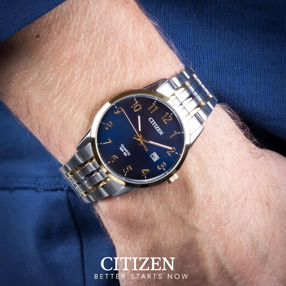 Đồng Hồ Nam Citizen Dây Thép Không Gỉ BI5007-53L - Mặt Xanh (39mm)