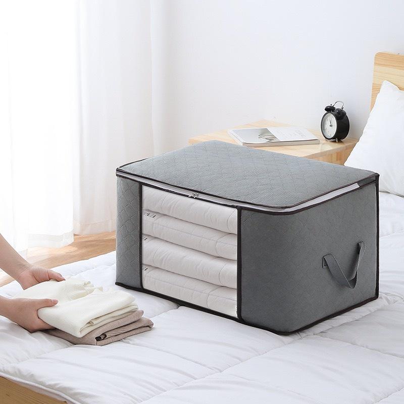 Túi vải đựng quần áo, chăn màn cỡ lớn vải không dệt hút ẩm dày dặn chắc chắn