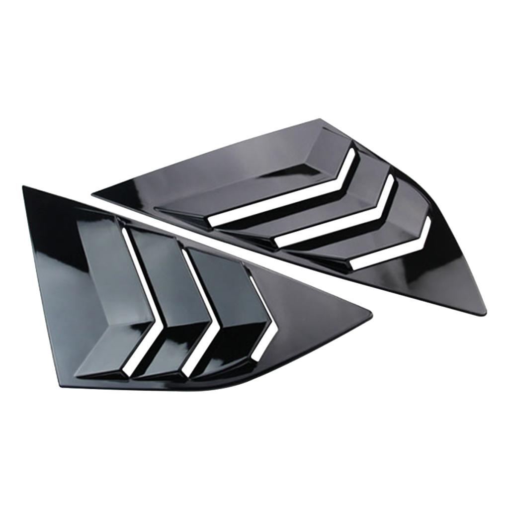 Pair Car Window Blinds Side Trim Decoration for Ford Focus ST RS MK3 2012-18