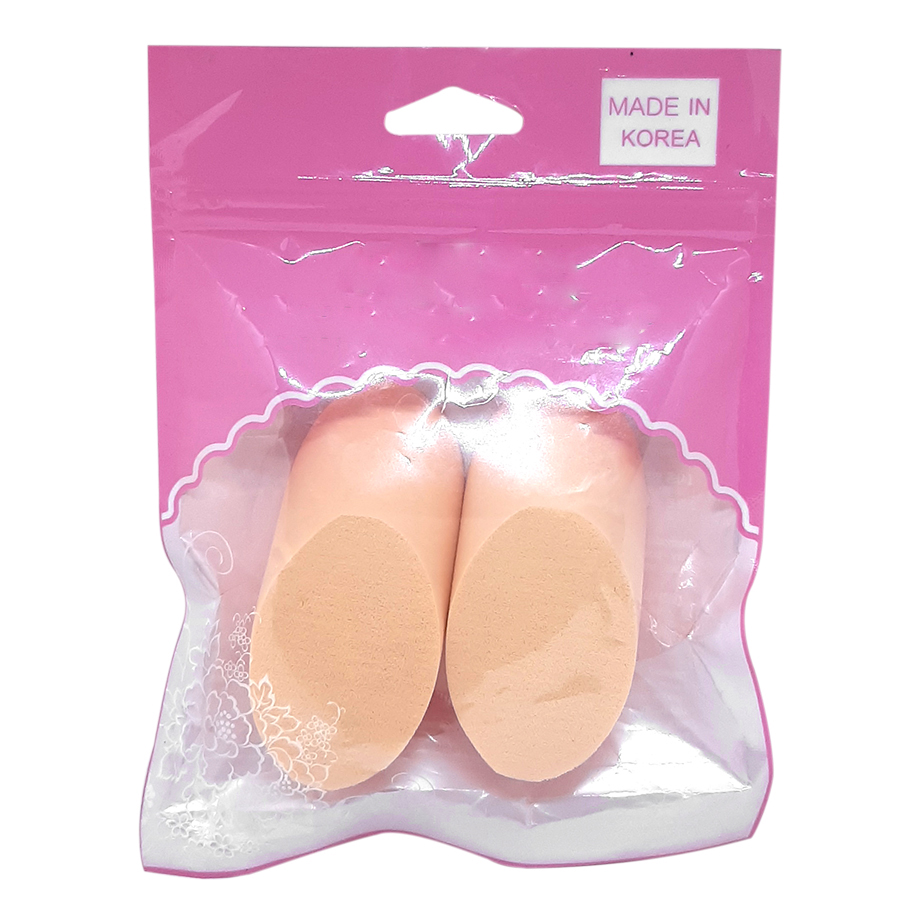  Bông phấn tán kem nền xúc xích Meke Up Powder Puff (2 miếng/bịch)