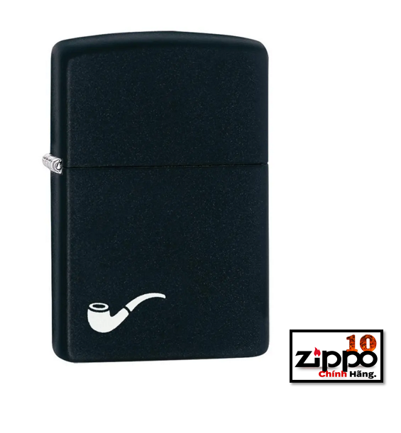 Bật Lửa Hut Tau 218PL Zippo Black Matte Pipe - Chính hãng 100%