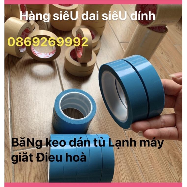 Combo 5cuộn băng dính tủ lạnh màu xanh dương cố định tủ lạnh máy giặt điều hoà...