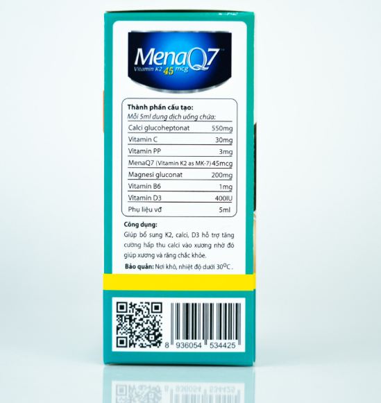 Midu MenaQ7 45mcg – Bổ sung K2, Calci, D3 hỗ trợ tăng cường hấp thu Calci vào xương cho trẻ