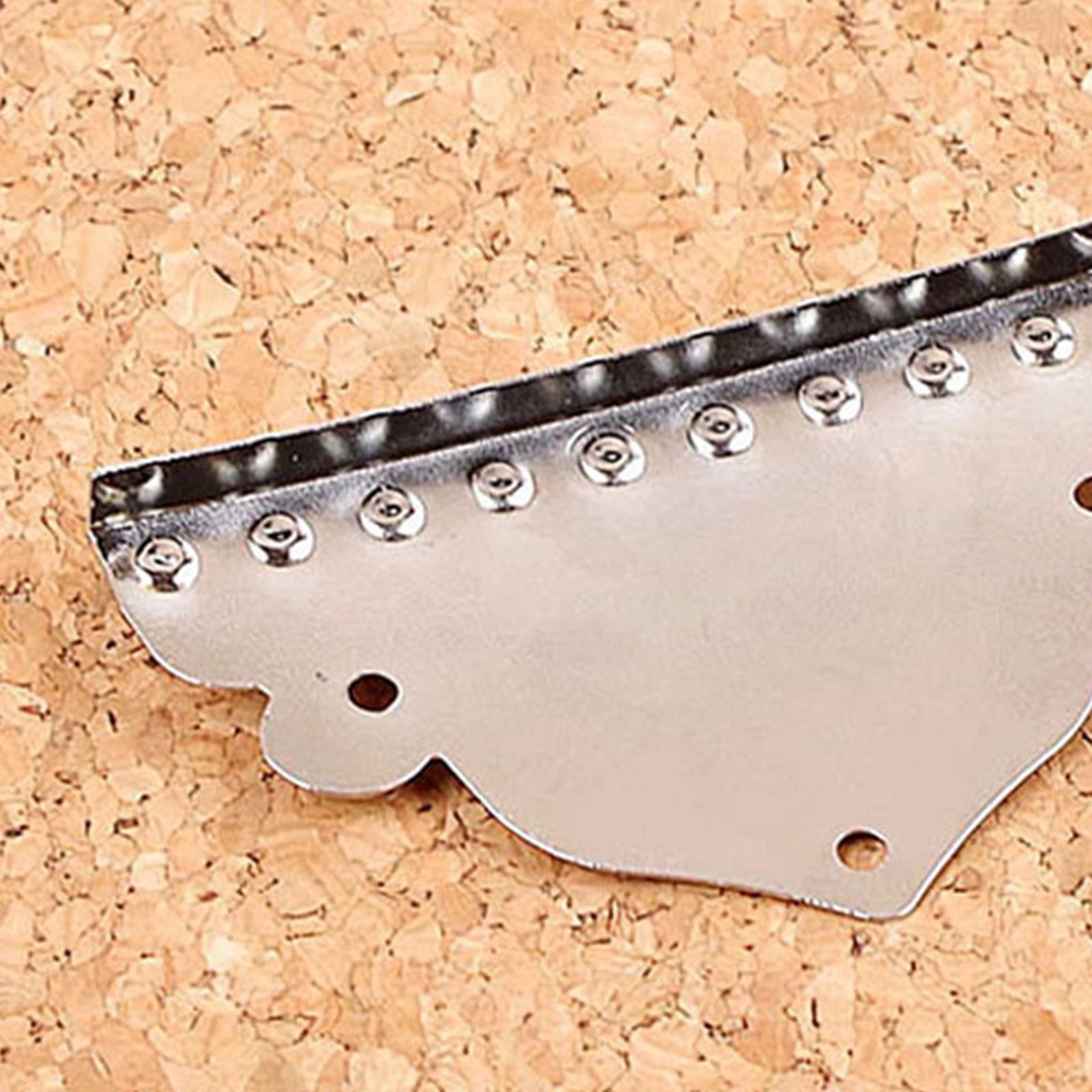 Chrome Mandolin Tailpiece for 10-String Mandolin Replacement Parts with Screws