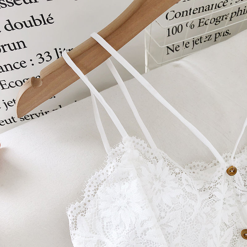 Áo Bra nữ ren tiểu thư gợi cảm cao cấp - Áo hai dây Croptop ren siêu mềm