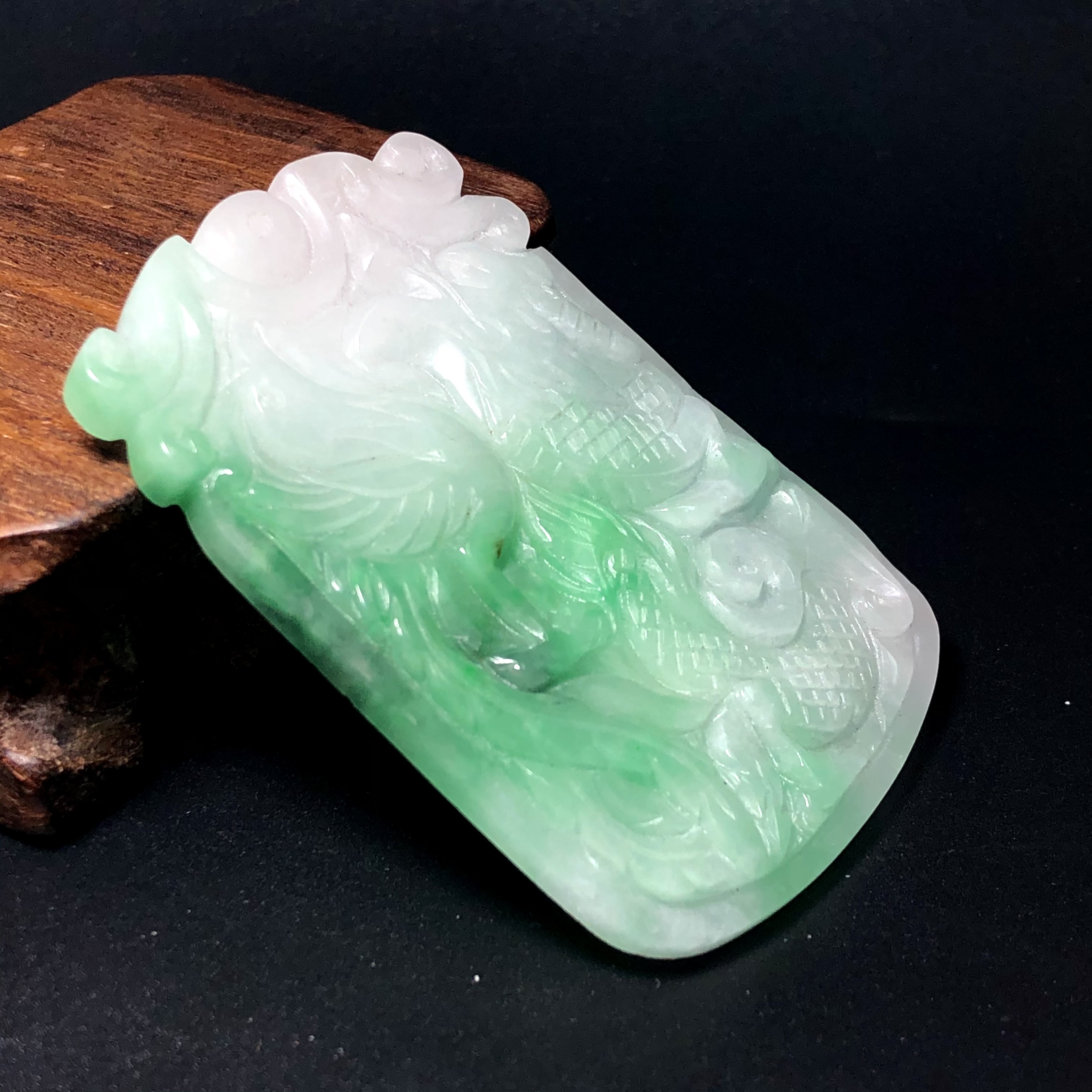 Mặt Cẩm Thạch chạm Rồng xanh lí