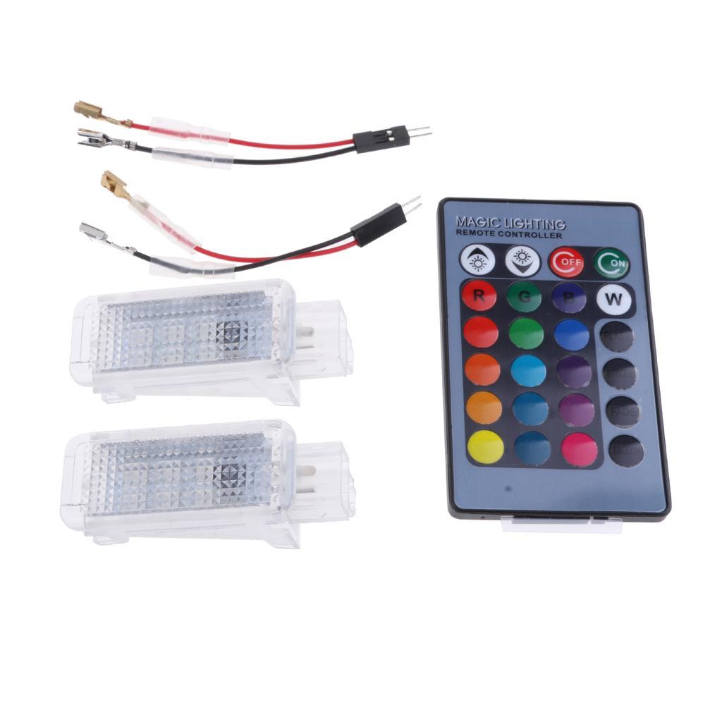 2Pcs Car Door Led Welcome  Light For  with Remote Control
