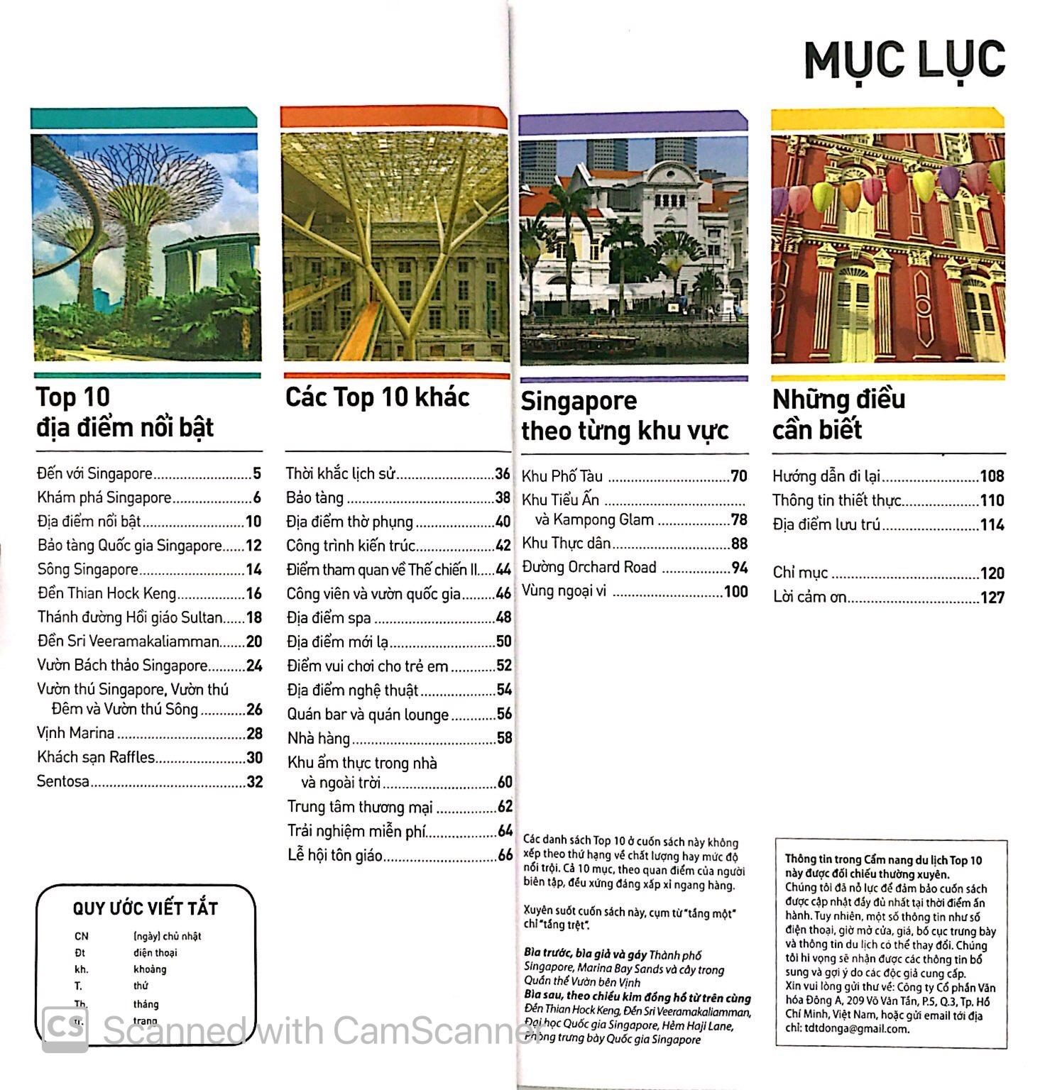 Sách Cẩm Nang Du Lịch - Top 10 Singapore