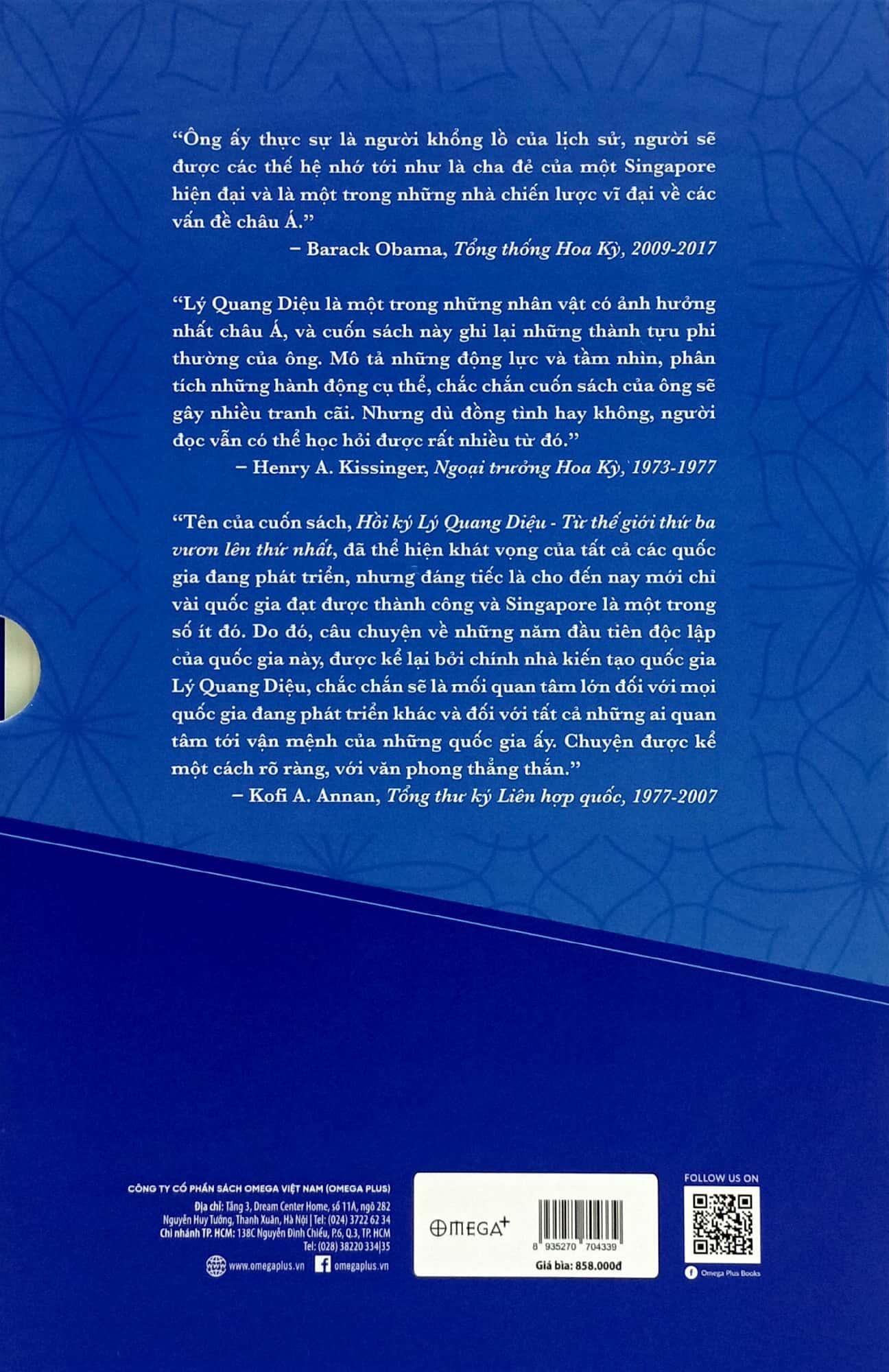Boxset Hồi Ký Lý Quang Diệu 1923 -2015