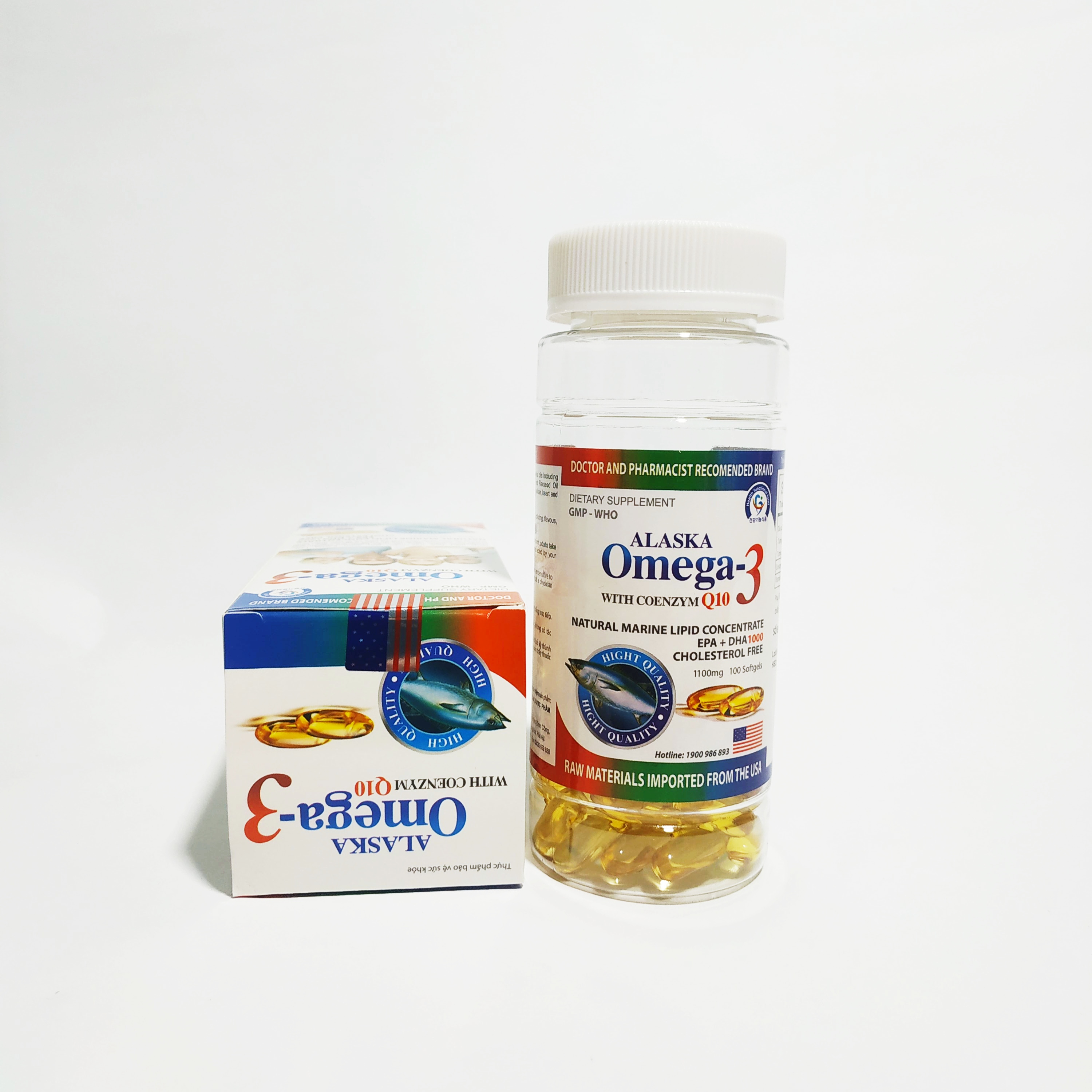 Viên Uống Dầu Cá Alaska Omega 3 Tốt Cho Mắt, Tim, Não - Giảm Nguy Cơ Mắc Bệnh Tim Mạch - Omega3 Lọ 100 Viên