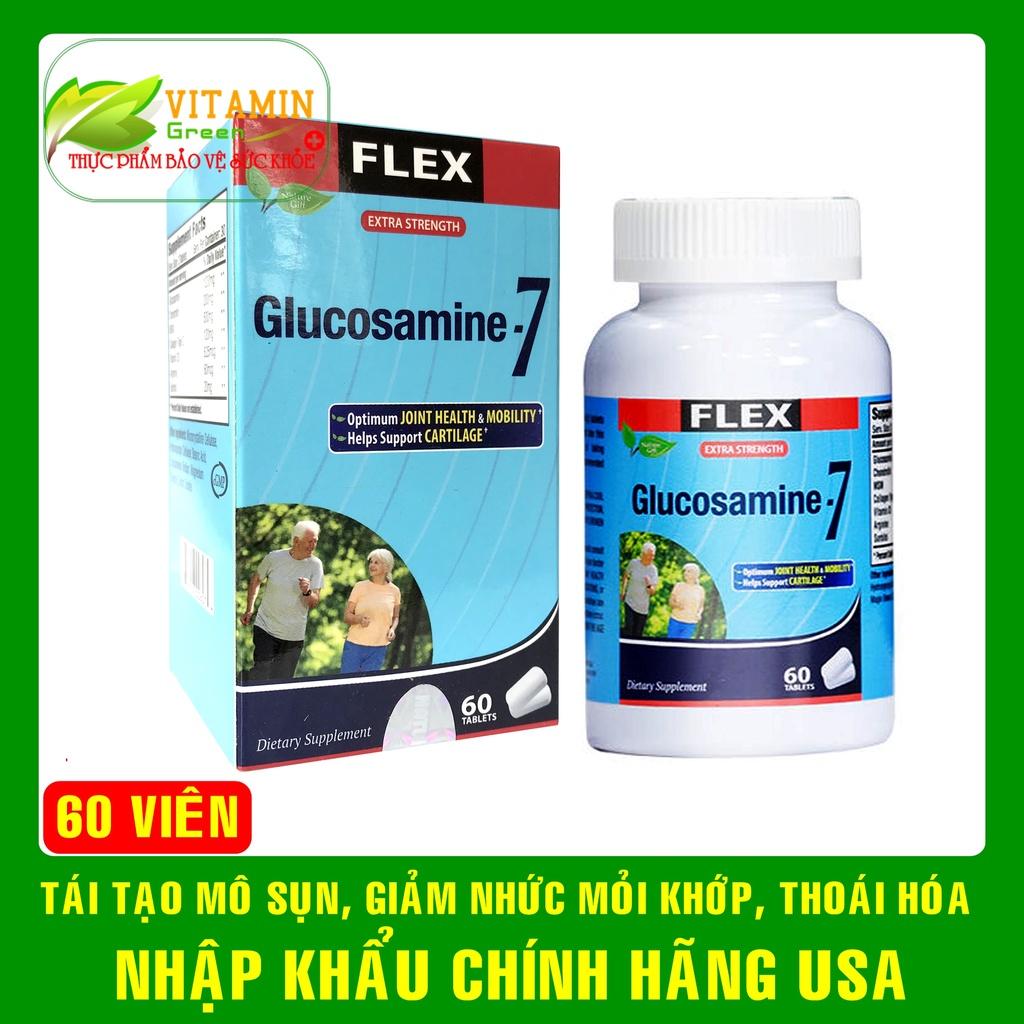 Viên uống bổ xương khớp FLEX Glucosamine-7 Nature Fift tái tạo mô sụn, giảm nhức mỏi khớp | Nhập khẩu chính hãng Mỹ