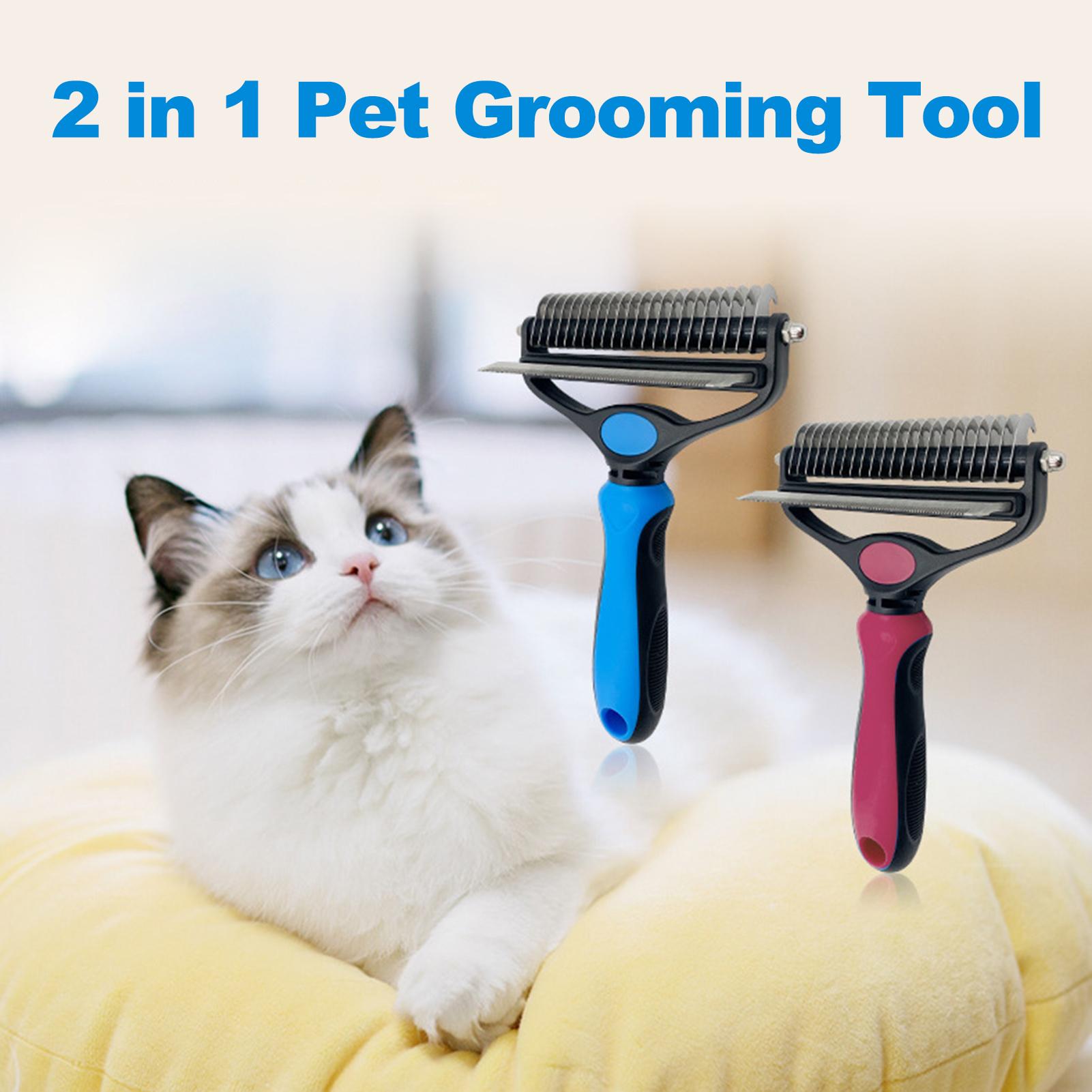 Dụng cụ chải lông cho vật nuôi 2 trong 1