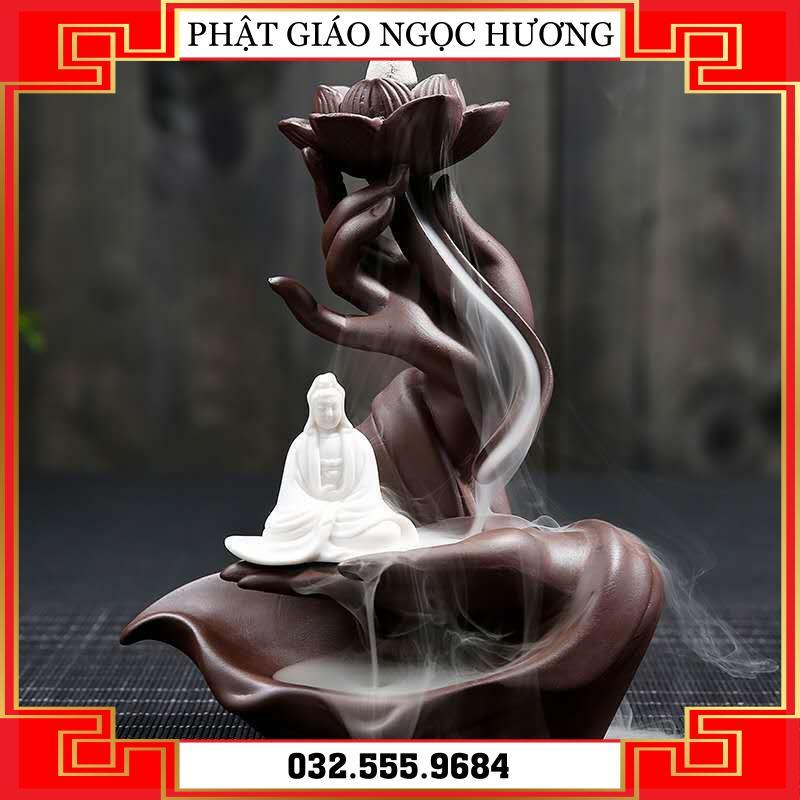 Lư Hương Chảy Ngược Gốm Sứ, Lư Hương Thiền Thiền, Lư Hương Trầm Hương - Thác khói trầm hương phong thủy